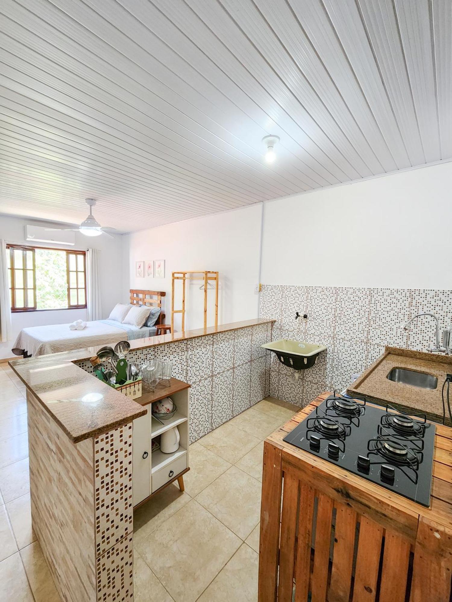 Explorer Tours - Loft Com Cozinha Centro Abraao Bagian luar foto